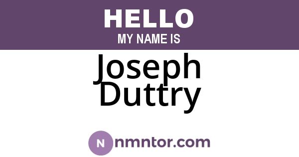 Joseph Duttry