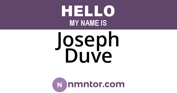 Joseph Duve