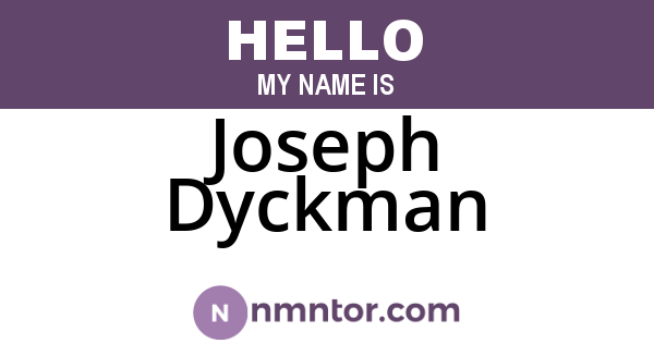 Joseph Dyckman