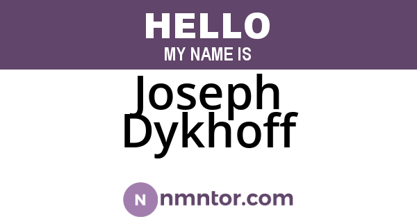 Joseph Dykhoff