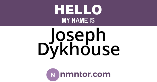 Joseph Dykhouse