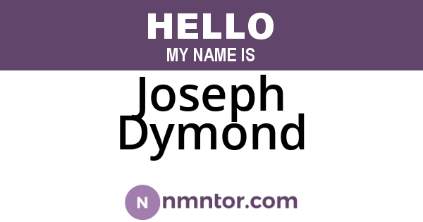Joseph Dymond