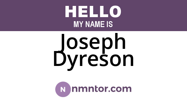 Joseph Dyreson