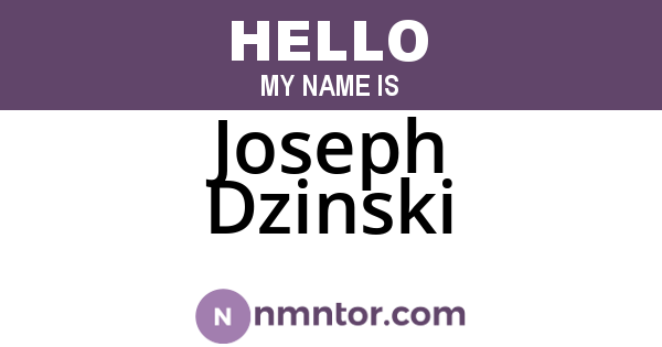 Joseph Dzinski