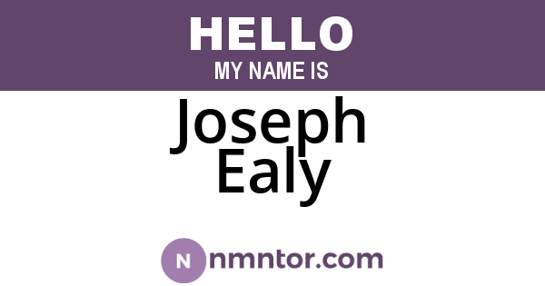 Joseph Ealy