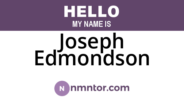 Joseph Edmondson