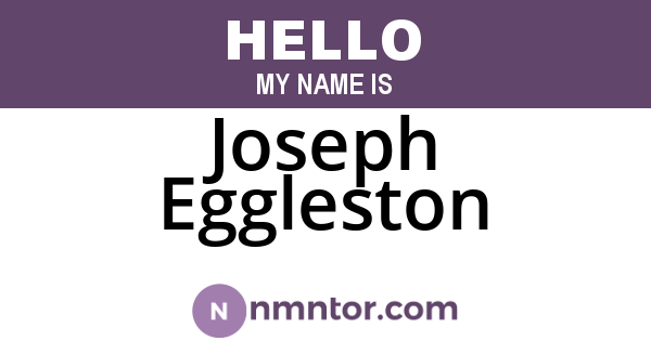 Joseph Eggleston