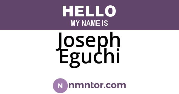 Joseph Eguchi