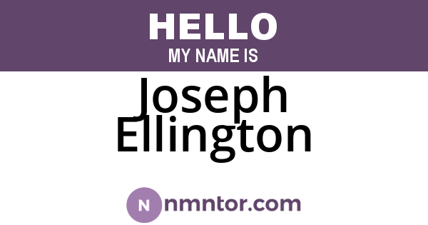 Joseph Ellington