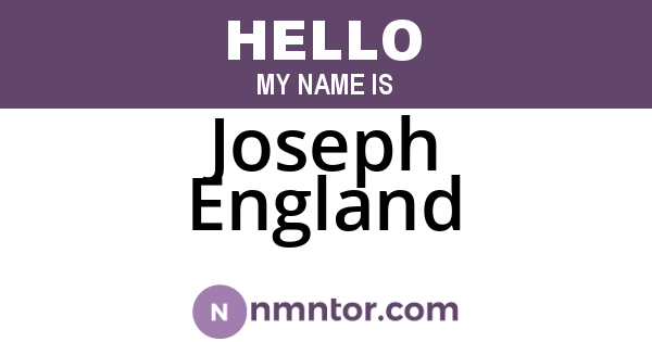 Joseph England