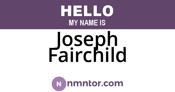 Joseph Fairchild