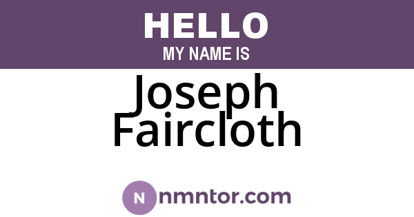 Joseph Faircloth