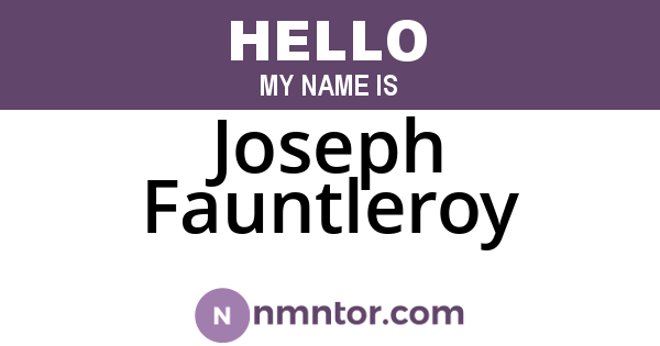 Joseph Fauntleroy