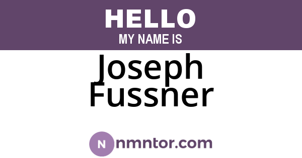 Joseph Fussner
