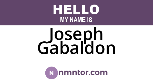 Joseph Gabaldon