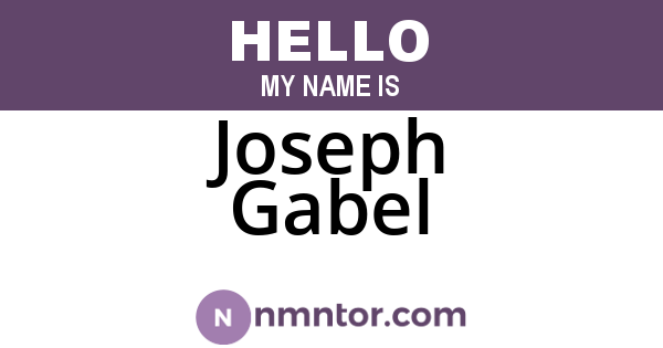Joseph Gabel