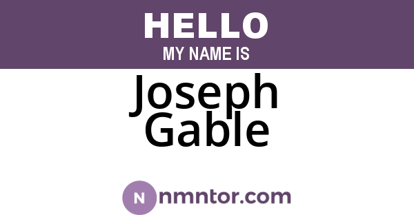 Joseph Gable