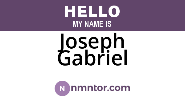 Joseph Gabriel