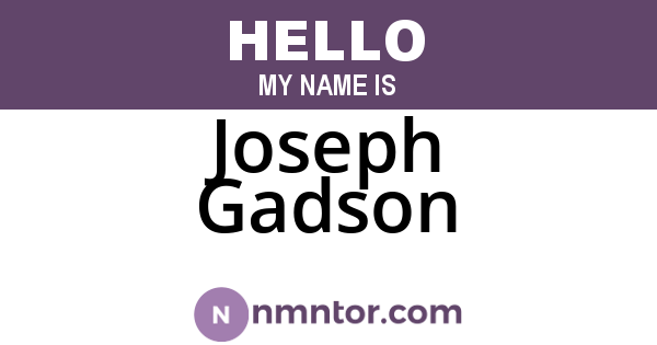 Joseph Gadson