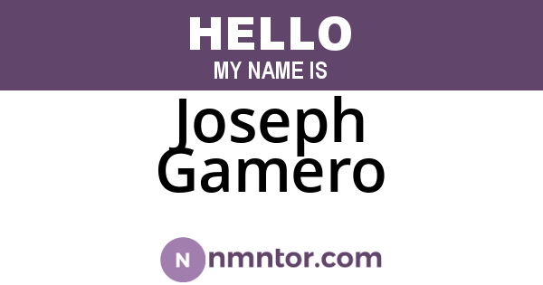 Joseph Gamero