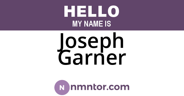 Joseph Garner