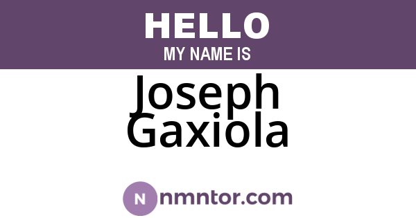 Joseph Gaxiola