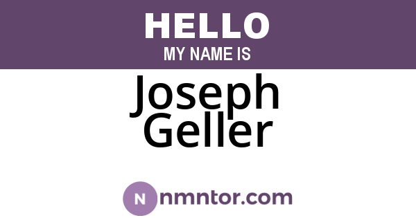Joseph Geller
