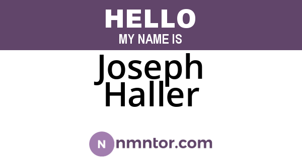 Joseph Haller