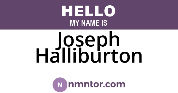 Joseph Halliburton