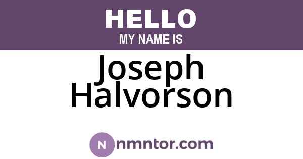 Joseph Halvorson