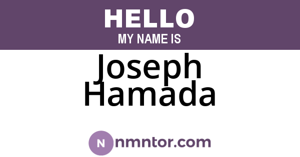 Joseph Hamada