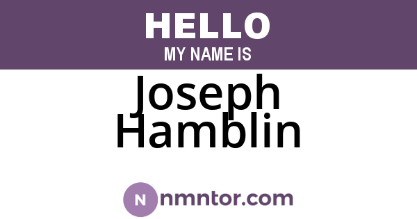 Joseph Hamblin