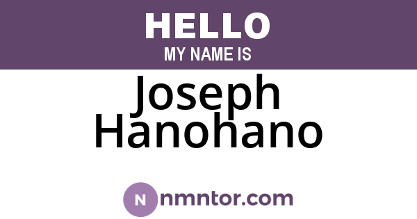 Joseph Hanohano