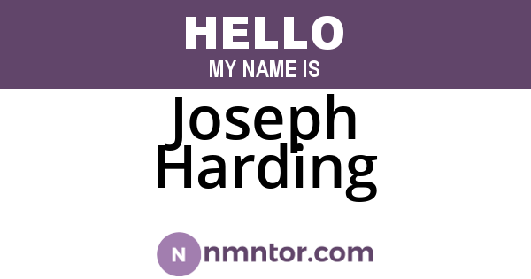Joseph Harding