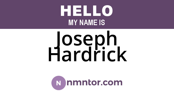 Joseph Hardrick