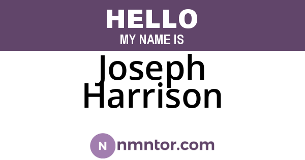 Joseph Harrison