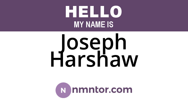 Joseph Harshaw