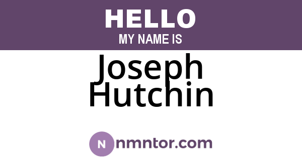 Joseph Hutchin