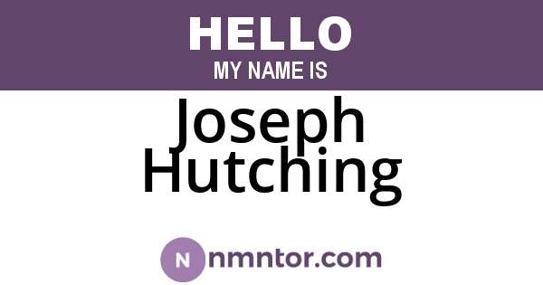 Joseph Hutching