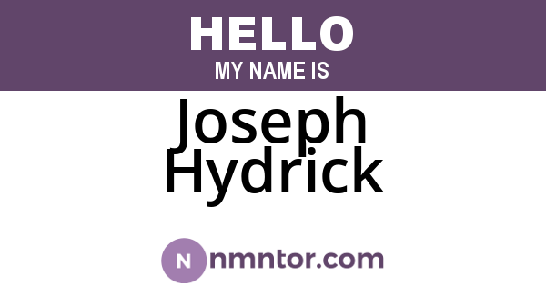 Joseph Hydrick