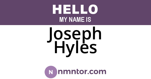 Joseph Hyles