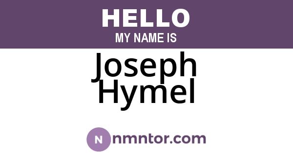 Joseph Hymel