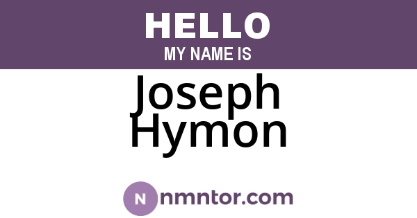 Joseph Hymon