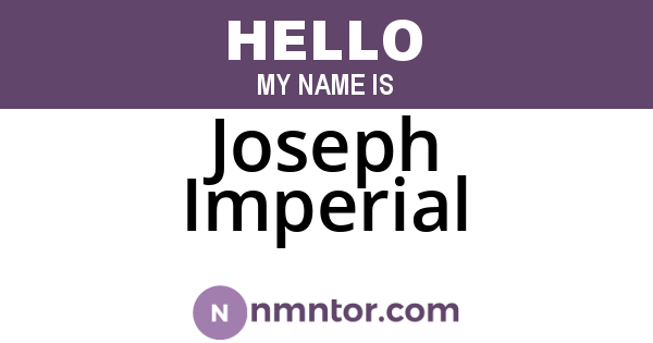 Joseph Imperial
