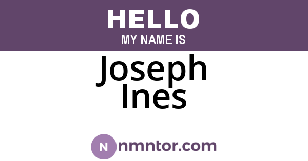 Joseph Ines