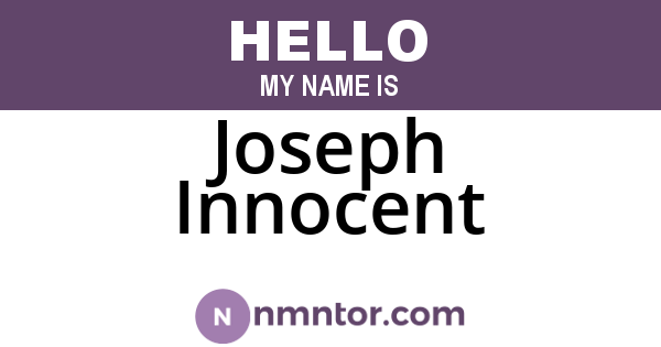 Joseph Innocent