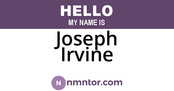 Joseph Irvine