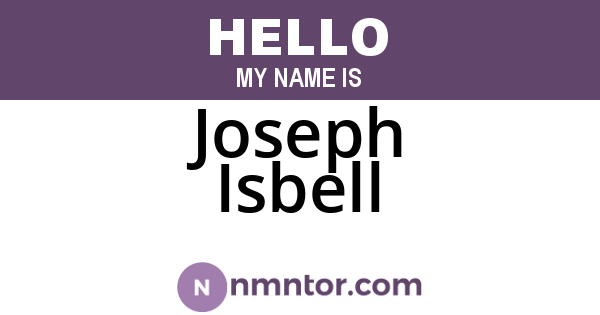 Joseph Isbell