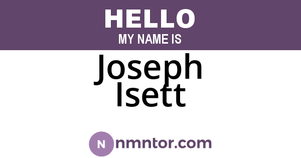 Joseph Isett