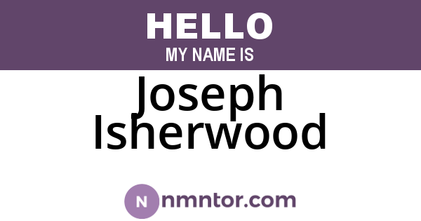 Joseph Isherwood
